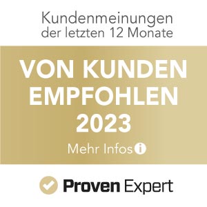 Von Kunden empfohlen Auszeichnung proven expert